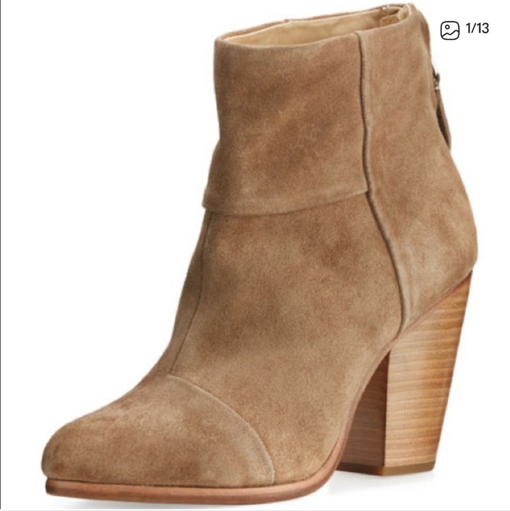 RAG & BONE 38.5 Camel Suede Newbury Bootie